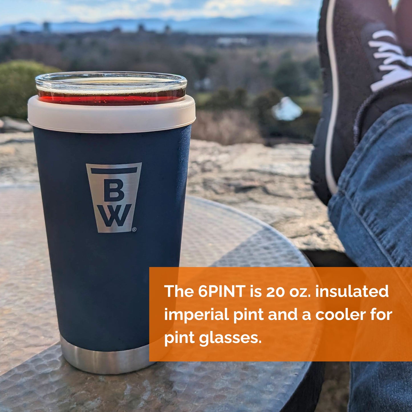 6PINT 20 oz. Tumbler | Pint Glass and 12-24 oz. Beer Cup Cooler